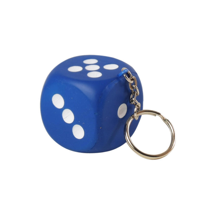Dice Stress Ball Keychains