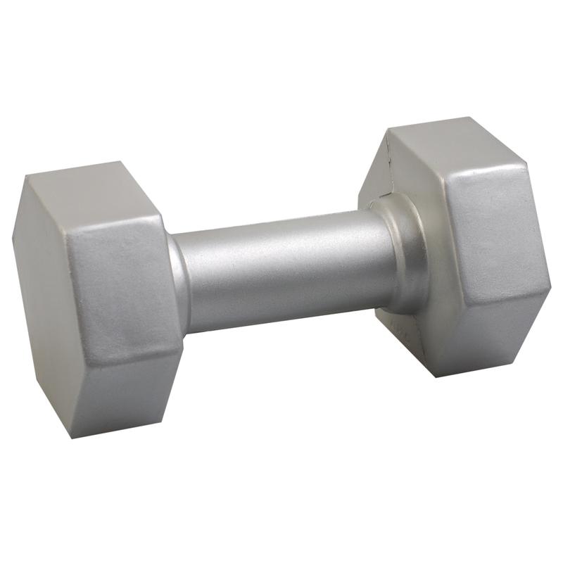 Silver Dumbbell Stress Balls