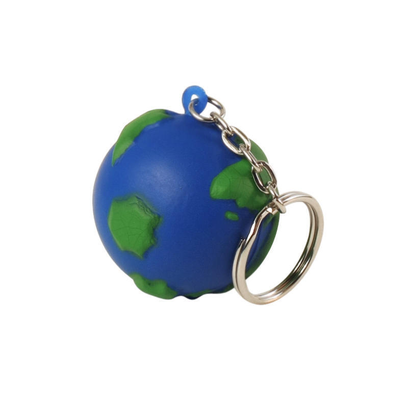 Earth Globe Stress Ball Keychains