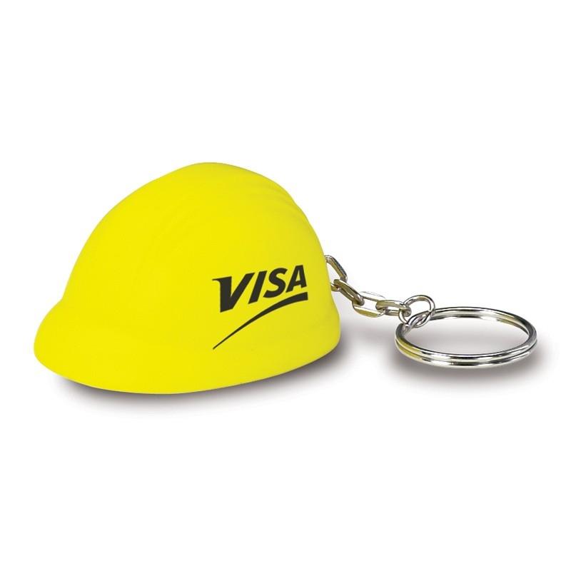 Hard Hat Stress Ball Keychains
