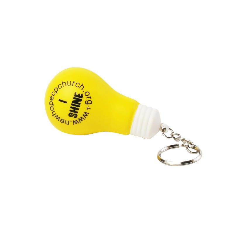 Light Bulb Stress Ball Keychains