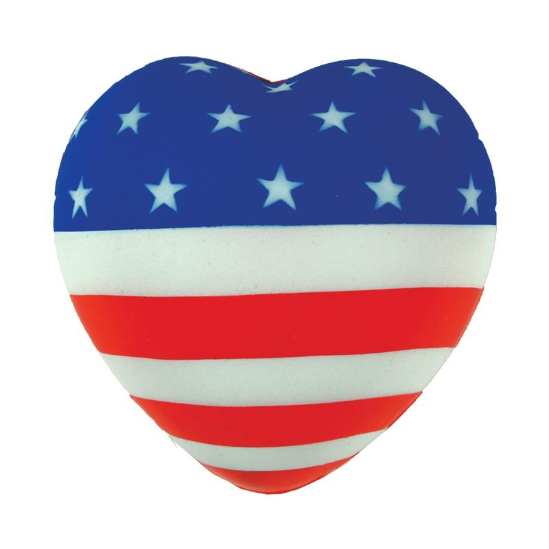 Patriotic Heart Stress Balls