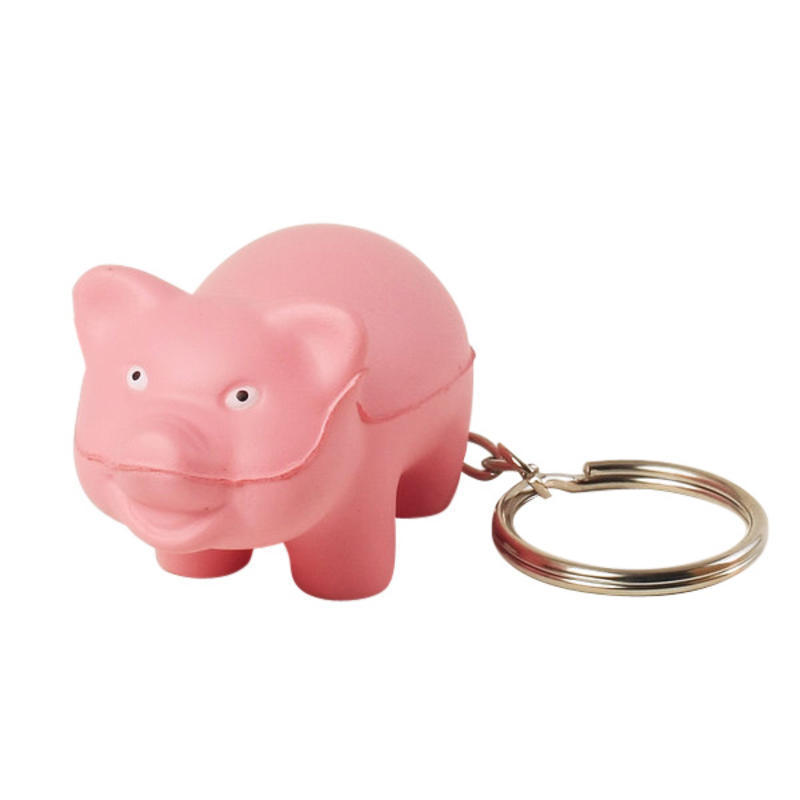 Pig Stress Ball Keychains