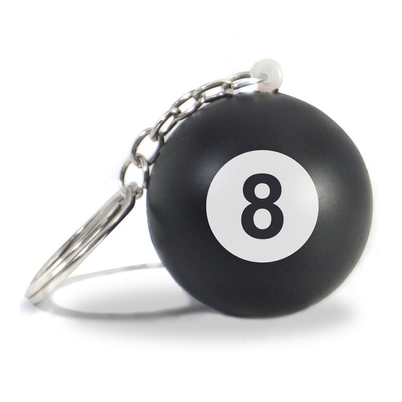 Pool Ball Stress Ball Keychains 