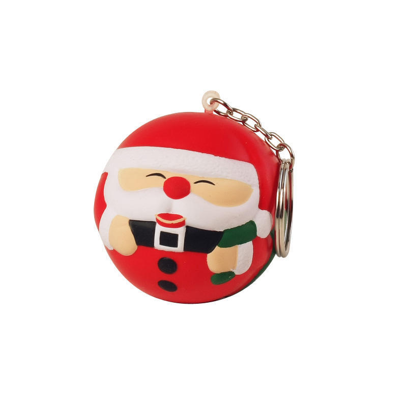 Santa Stress Ball Keychains