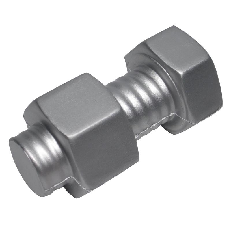 Nut & Bolt Stress Balls - Silver