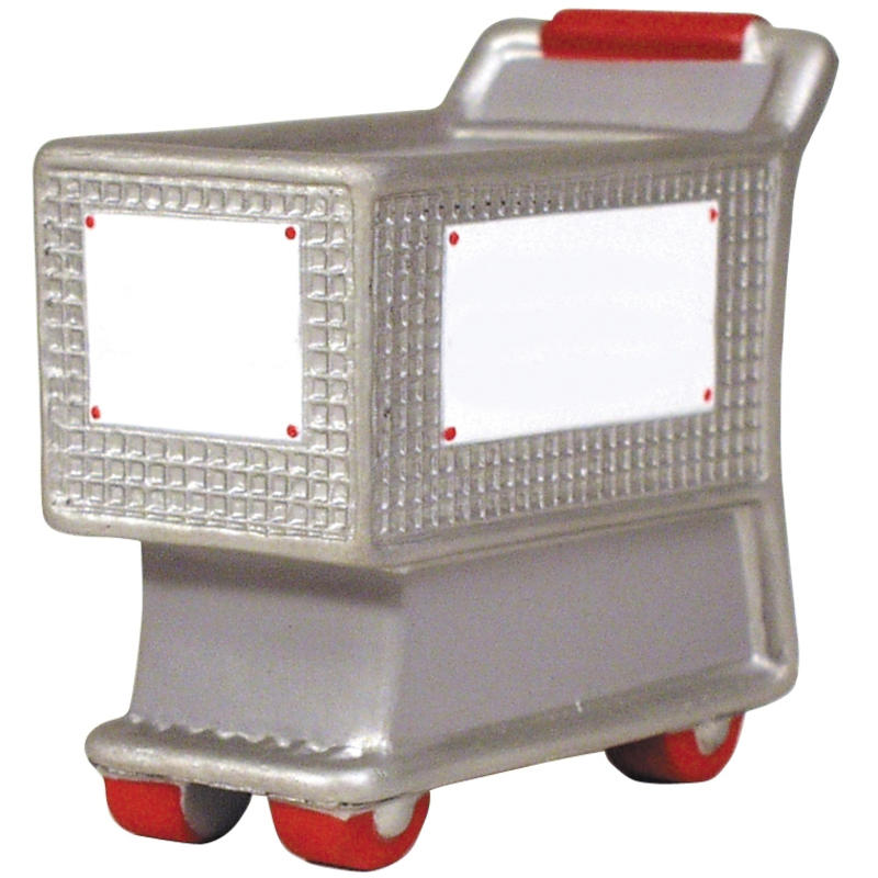 Silver Shopping Cart Stress Balls