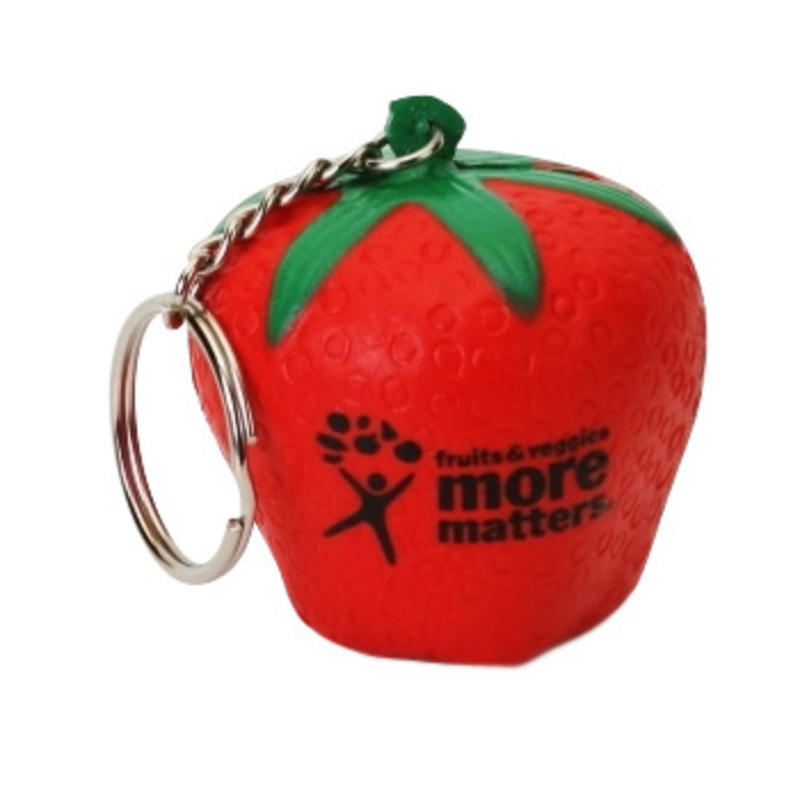 Strawberry Stress Ball Keychains