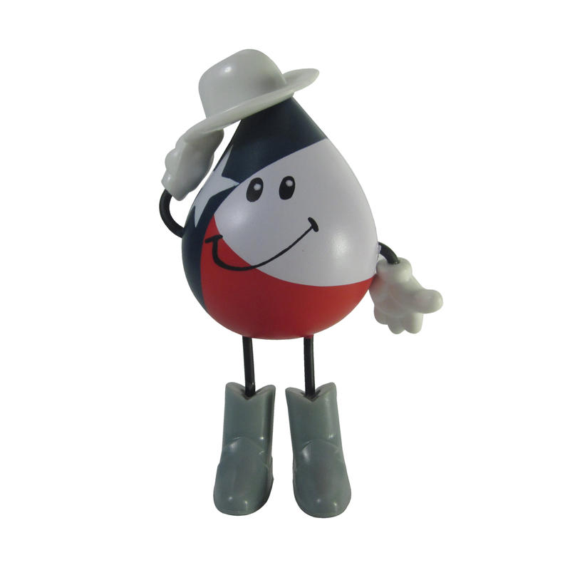 Texas Droplet Bendable Figure Stress Balls